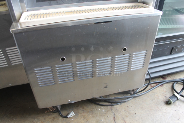 Taylor 342D-27 Stainless Steel Commercial Floor Style Air Cooled 2 Flavor Frozen Beverage Machine w/ Drink Mixer Attachment on Commercial Casters. 208-230 Volts, 1 Phase. - Image 7 of 8