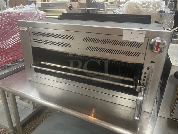 Fully Refurbished! Wolf  36 inch Manual Control Natural Gas Commercial Salamander Broiler - 30,000 BTU NSF Tested and Working!