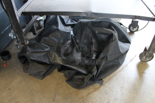 Black Stone 1554 Metal Portable Propane Gas Powered Catering Flat Top Griddle on Commercial Casters w/ Cover.  - Image 8 of 9