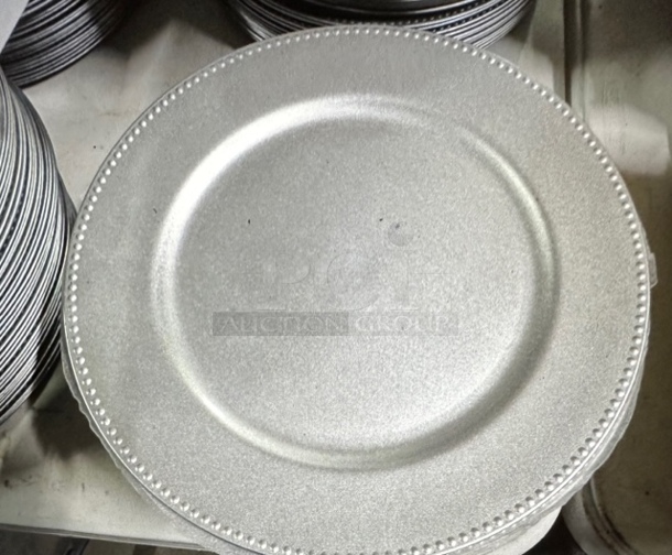 One Lot Of 25 Silver 13 Inch Charger Plates.