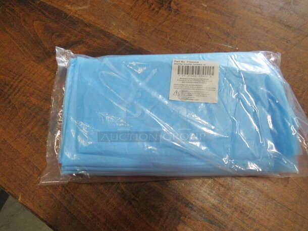 One Package Of 10 NEW Blue Poly Aprons. #TTDISGB