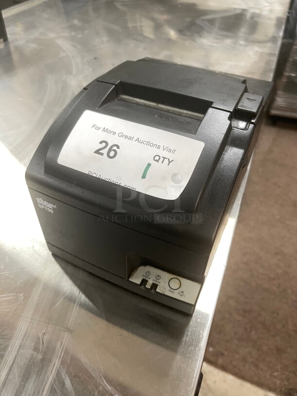 Working! Star SP700 Impact Receipt Printer SP742 Kitchen Order Refurbished Dark Gray Ethernet 115 Volt NSF Tested and Working! - Image 1 of 9