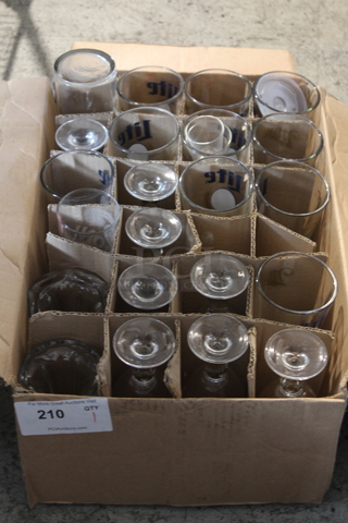 Box of 22 Various Beverage Glasses