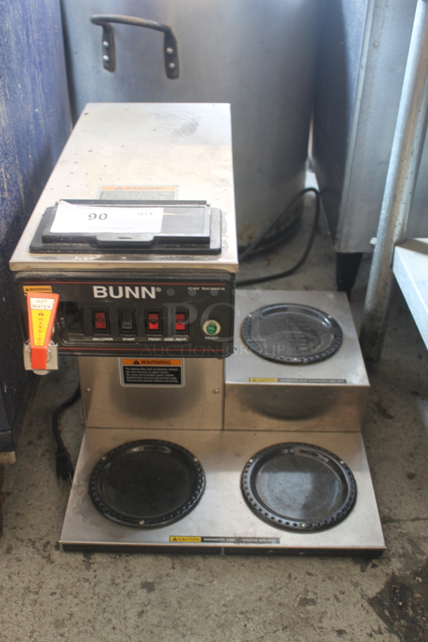 Bunn CWTF15 Commercial Stainless Steel Electric Countertop Coffee Maker With 3 Warming Stations. 120V, 1 Phase. - Image 1 of 5