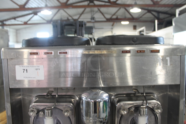 Taylor 342D-27 Stainless Steel Commercial Floor Style Air Cooled 2 Flavor Frozen Beverage Machine w/ Drink Mixer Attachment on Commercial Casters. 208-230 Volts, 1 Phase. - Image 7 of 12