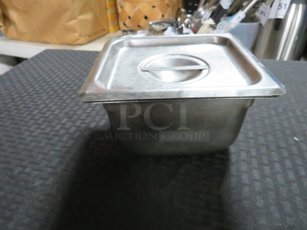 1/6 Size 4 inch Deep Hotel Pan With Lid. 2XBID - Image 1 of 1
