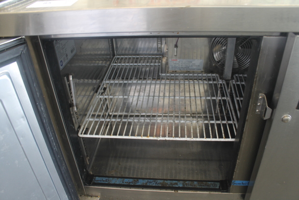 Everest ETBR2 Stainless Steel Commercial 2 Door Undercounter Cooler on Commercial Casters. 115 Volts, 1 Phase. Tested and Working! - Image 3 of 6