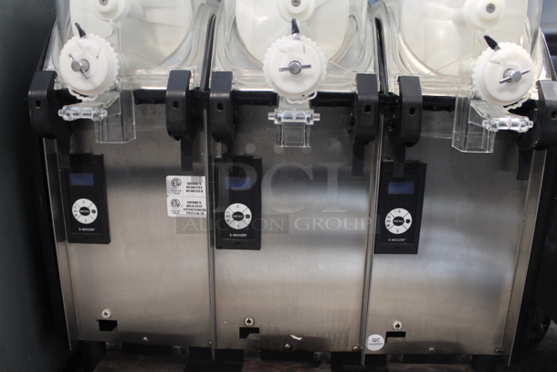 Elmeco FC 3 Stainless Steel Commercial Countertop 3 Hopper Slushie Machine. 115 Volts, 1 Phase. Tested and Powers On But Does Not Get Cold - Image 4 of 8