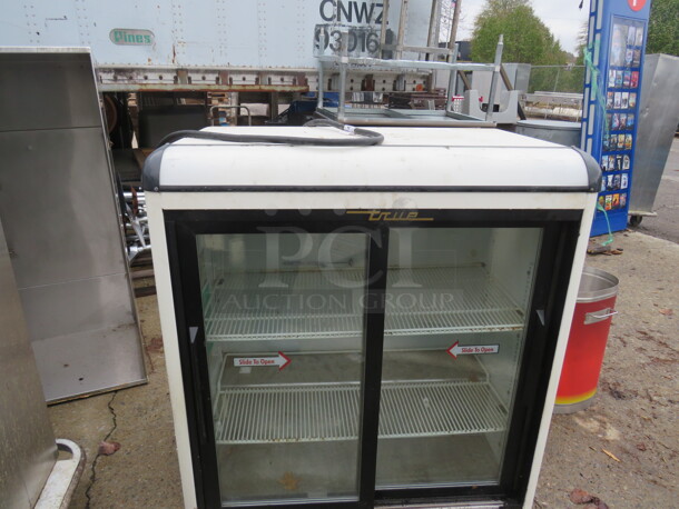 One Working True 2 Door Refrigerator Model# GDM-09. 115 Volt. 36X29X40