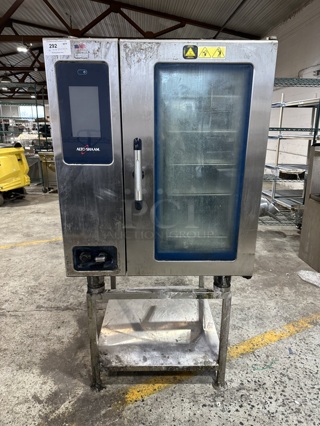 2016 Alto Shaam CTP10-10E Stainless Steel Commercial Electric Powered Combi Convection Oven on Stand. 208-240 Volts, 3 Phase.