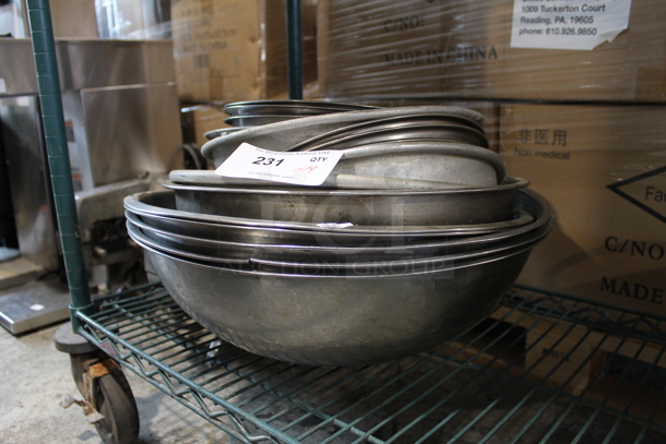 ALL ONE MONEY! Lot of19 Various Metal Bowls. - Image 2 of 2