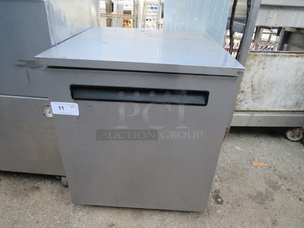 One Delfield 1 Door Enodis Freezer With 1 Rack On Casters. Model# 406-STAR2. 27X28.5X32 - Image 1 of 3