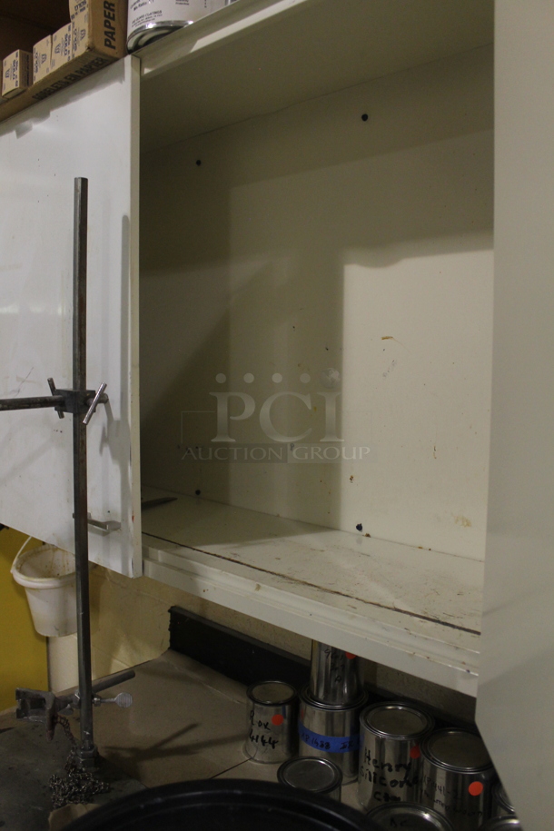 White 2 Door Cabinet w/ Contents Including Liquid Propoly. BUYER MUST REMOVE. - Image 4 of 4