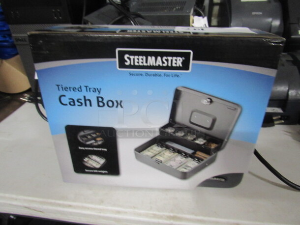 One NEW Steelmaster Tiered Tray Cash Box.