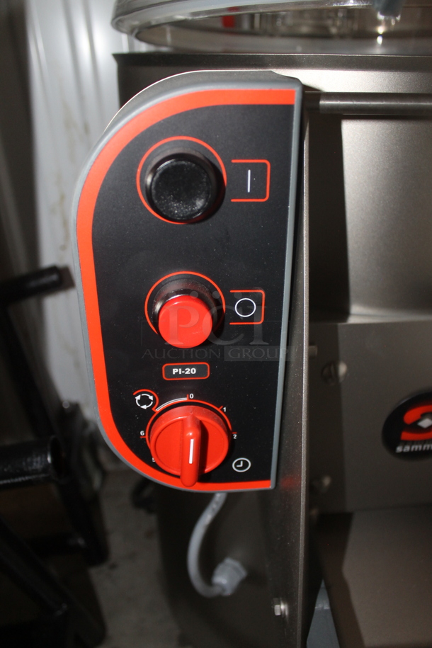 BRAND NEW SCRATCH AND DENT! Sammic PI-20 Stainless Steel Commercial Countertop 44 lb. Potato Peeler. 120 Volts, 1 Phase. Tested and Working!
 - Image 3 of 7