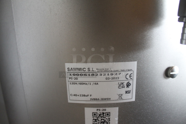 BRAND NEW SCRATCH AND DENT! Sammic PI-20 Stainless Steel Commercial Countertop 44 lb. Potato Peeler. 120 Volts, 1 Phase. Tested and Working!
 - Image 7 of 7