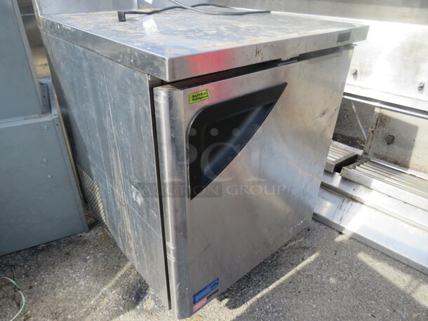 One Turbo Air 1 Door Worktop Freezer, With 1 Rack, On Casters. Model# TWF-28SD-N. 115 Volt. 27.5X24X35 - Image 3 of 3