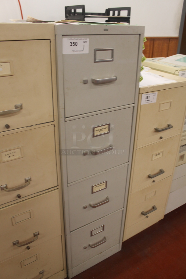 Gray Metal 4 Drawer Filing Cabinet w/ Contents. BUYER MUST REMOVE. - Image 2 of 4