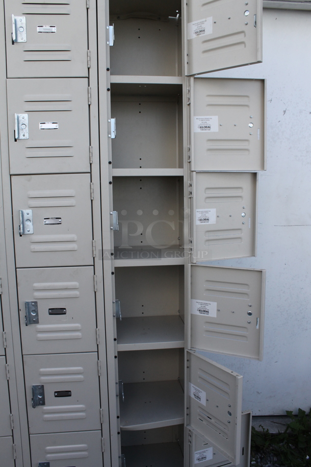 Tan Metal 24 Cubby Locker. - Image 2 of 3