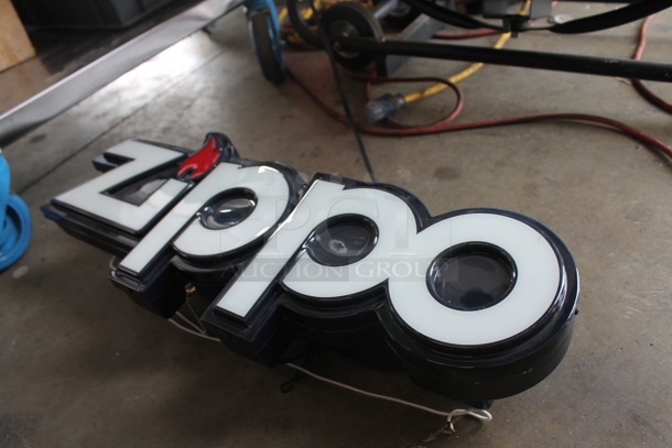 Zippo Black and White Light Up Sign. - Image 4 of 6