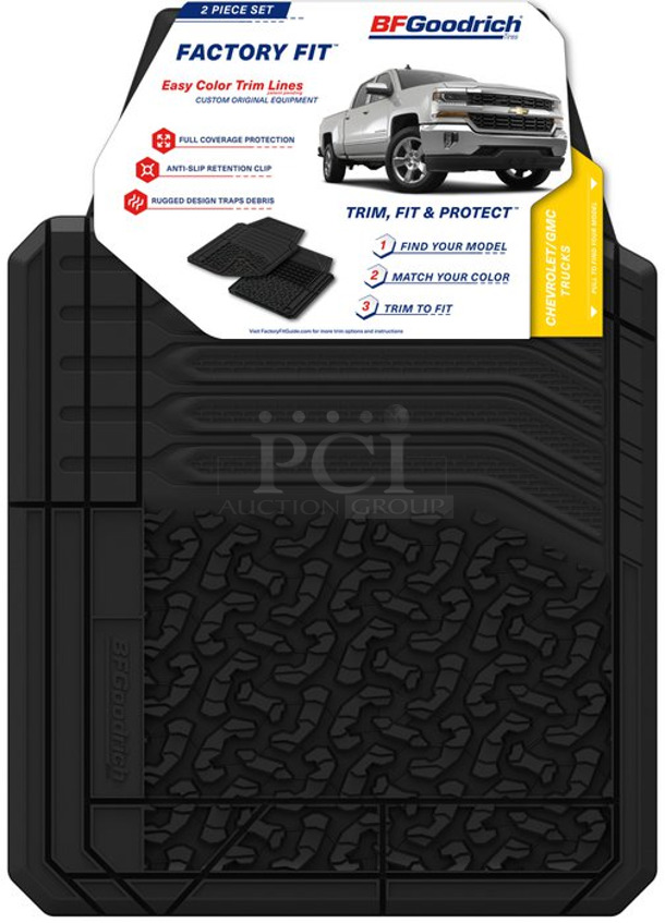 BFGoodrich Chevrolet/GM Truck & SUVS Floor Mats, 282 Black - Trim To Fit  K02 Inspired Tread Design. 3x Your Bid - Image 1 of 2