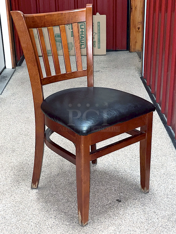 HIGH QUALITY! Restaurant Chairs, Solid Wood With Padded Seats. 3x Your Bid - Image 5 of 8