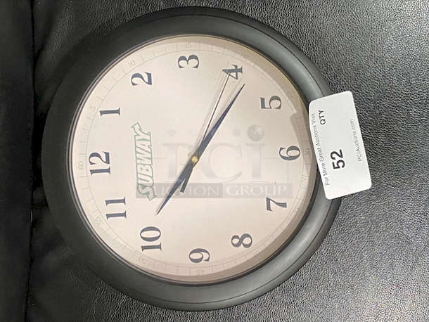 Subway Clock, Battery Powered.  - Image 1 of 3
