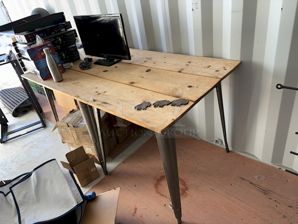 60" Wood Table  - Image 1 of 2