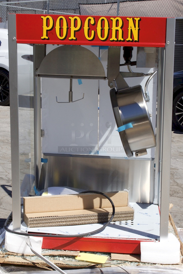 BRAND NEW SCRATCH & DENT! Paragon 1112110 Commercial Theater 12 oz. Popcorn Machine - Front Of Unit Is Missing Glass - Image 7 of 8