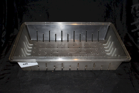 HOLY COLANDERS! Cambro 1826CLRCW135 Camwear 26" x 18" x 5" Clear Plastic Food Drain Box / Colander