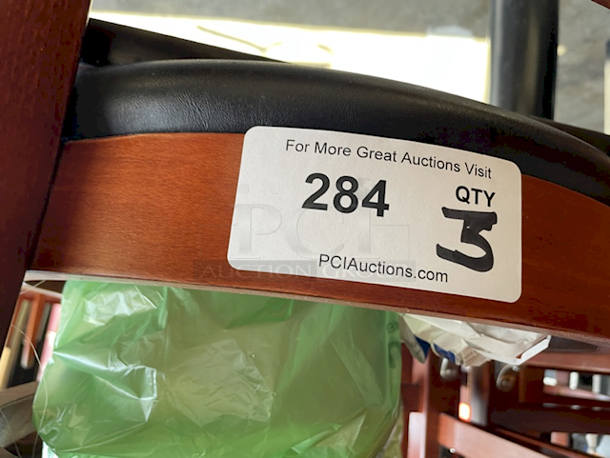 HIGH QUALITY! Restaurant Chairs, Solid Wood With Padded Seats. 3x Your Bid - Image 9 of 9