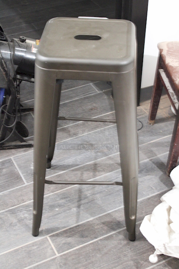 NEW,! Set of (4) FDW Metal TDS-430-Bronze Bar Stools , Counter Height, Stackable, Indoor Outdoor 16-1/2x16-1/2x30. 7x Your Bid - Image 2 of 7