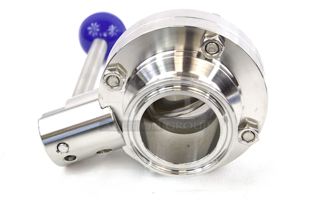 NEW/NEVER USED! Glacier Tanks 1-1/2" Tri Clamp Connect Stainless Steel 5000 Series  Butterfly Valve W/ 12 Locking Position, Pull Handle With 3 Locking Positions & Silicone Ball- SS304. This Valve Provides The Optimal Flow Control Desired On Racking Arms. Max/Min working Temp: 230/-60 Celsius Pressure = 6 Bar. 4x Your Bid - Image 3 of 6