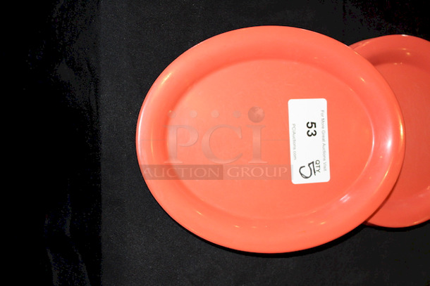 AWESOME! G.E.T OP-135-RO Diamond Mardi Gras 13 1/2" x 10 1/4" Rio Orange Oval Melamine Platter.

5x Your Bid
 - Image 2 of 5