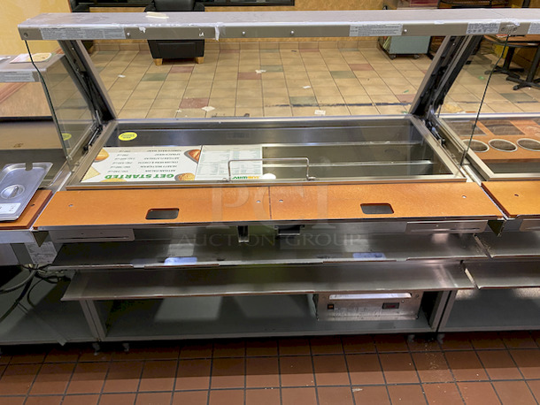 AMAZING! 60" Duke Model SUB-CP-TC60M Sandwich Prep station w/ Tri-Channel Cold Pan, 2 Poly Cutting Boards and Retractable Sneeze Guard. 120 Volts, 1 Phase. 60x34.5x57.

Tested, In Perfect Working Order.  - Image 6 of 6