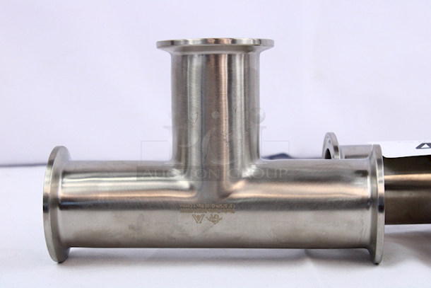 NEW/NEVER USED Glacier Tanks 304 Stainless Steel  1-1/2" Tri-Clamp Connection  Long Tee 3.742” x 1.984”x5”. 2x Your Bid - Image 3 of 4