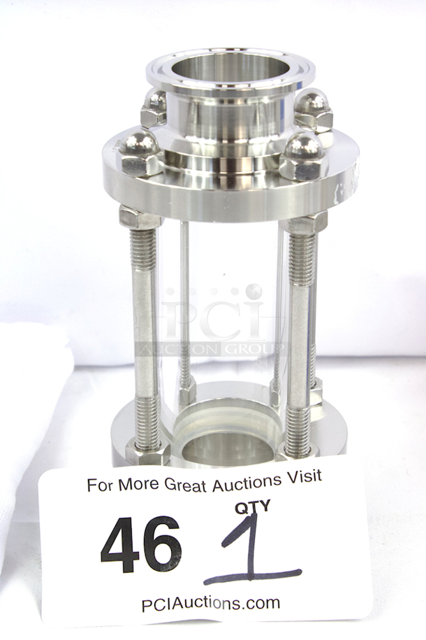 NEW-NEVER USED!! DERNORD Tri Clamp In-Line Sight Glass with Flow Sanitary Straight Sight Glass SUS316 1.5 Inch Tri Clamp Clover Type (Flow Pipe OD 38MM). 7.36 x 3.62 x 3.58 - Image 2 of 5