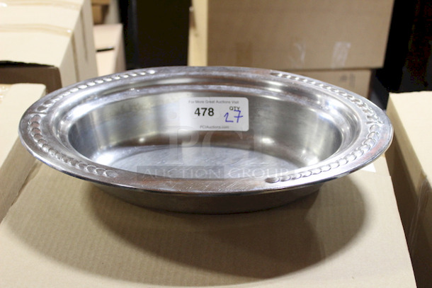 SPECTACULAR!! Stainless Steel Oval Buffet Line Inserts. 19x12x3-1/2. 27x Your Bid