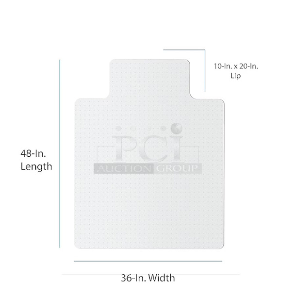 Tenex 3-ft x 4-ft Clear Rectangular Indoor Chair Mat For Low Pile Carpet.  - Image 5 of 7