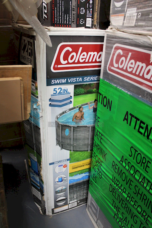 THE ONE & ONLY!! ?‍♂️?‍♂️ Coleman 22ft x 52-In Height Swim Vista Series Power Steel Frame Round Swimming Pool Set!! ?‍♂️?‍♂️ Contents: 1 pool, 1 filter pump (compatible with Type IV cartridge), 1 ladder, 1 pool cover - Image 12 of 12