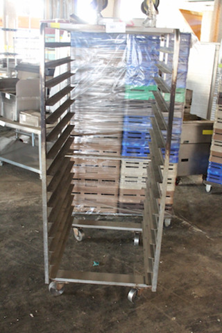 Baxter BXDSS-15B2 Roll-In Double Oven Rack (15) Slides Hold (30) 18" 28-1/2x36x70