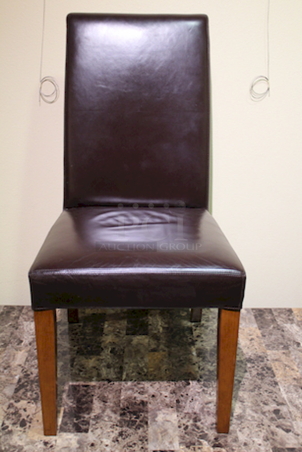 Set of (2) Burgundy Padded Chairs. 23x18-1/2x39. 2x Your Bid.