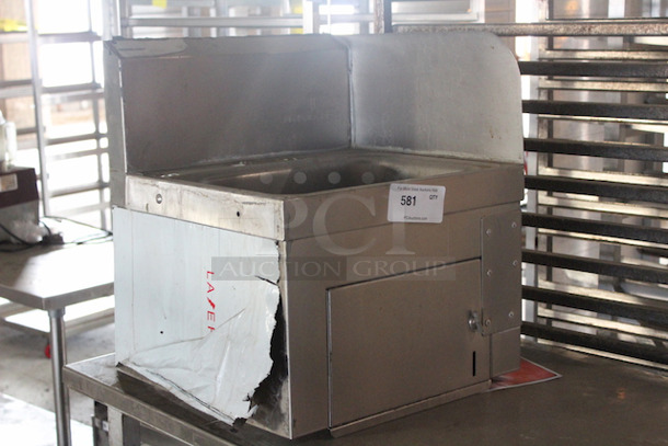 SWEET! Advanced Tabco Stainless Steel Sink With Right Side Splash Guard And Locking Hand Towel Storage. - Image 1 of 4