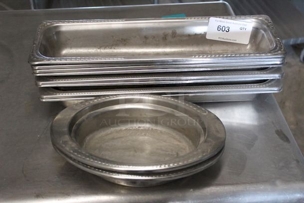 Stainless Steel Buffet Line Inserts 8x Your bid