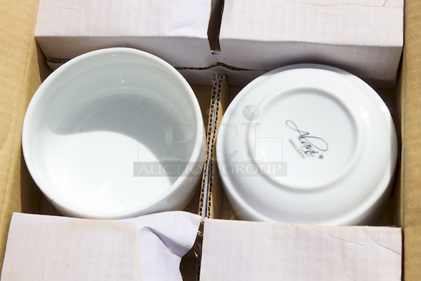 BRAND NEW-NEVER USED! TriMark® Alani, Stacking Soup Cup w/o Handle, 10 oz, 4 1/8" dia. x 2 1/4"H. 6pcs In total.  - Image 2 of 6