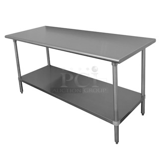 AWESOME! Advance Tabco 36" 18 ga Work Table w/ Undershelf & 430 Series Stainless Flat Top on Commercial Casters 36 in. W x 24 in. D x 40 in. H 
Trays Not Included.