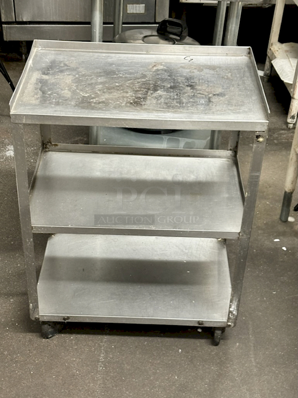 Mobile Equipment Stand With Under-Shelves On Commercial Casters.   - Image 2 of 6