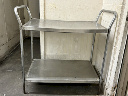 Stainless Steel Equipment Stand/Work Table With Handles and Under-Shelf