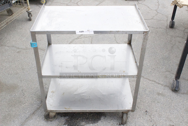 Lakeside 359 Three Shelf Drawerless Stainless Steel Equipment Stand On Commercial Casters, 300LB Capacity.  - Image 2 of 6