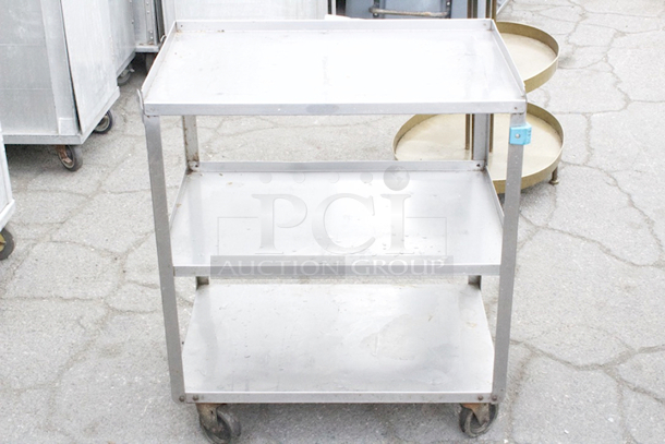 Lakeside 359 Three Shelf Drawerless Stainless Steel Equipment Stand On Commercial Casters, 300LB Capacity.  - Image 6 of 6